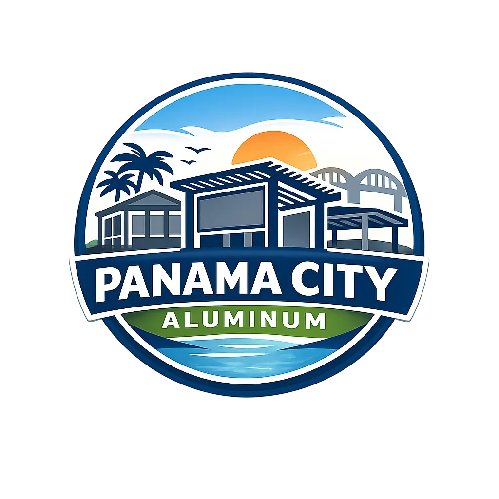 Aluminum outdoor services logo representing homes in Panama City, FL.